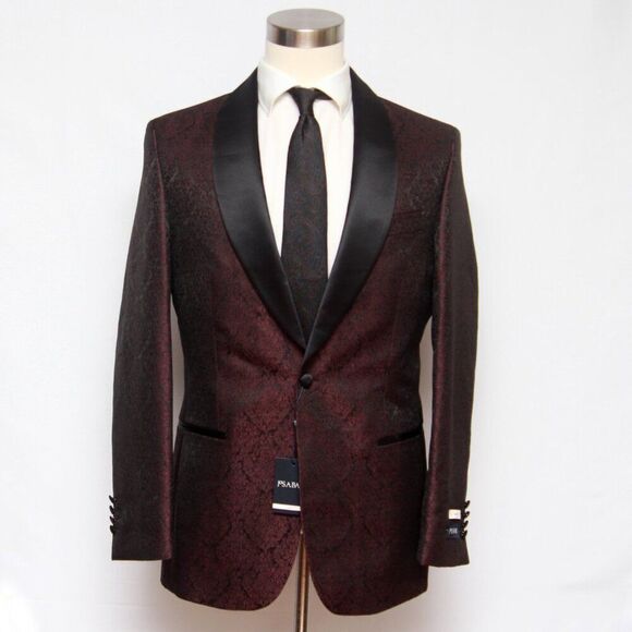 Jos A Bank Floral Formal Dinner Jacket Blazer 40R Slim Fit‎ D070448 16U0 - Picture 2 of 9